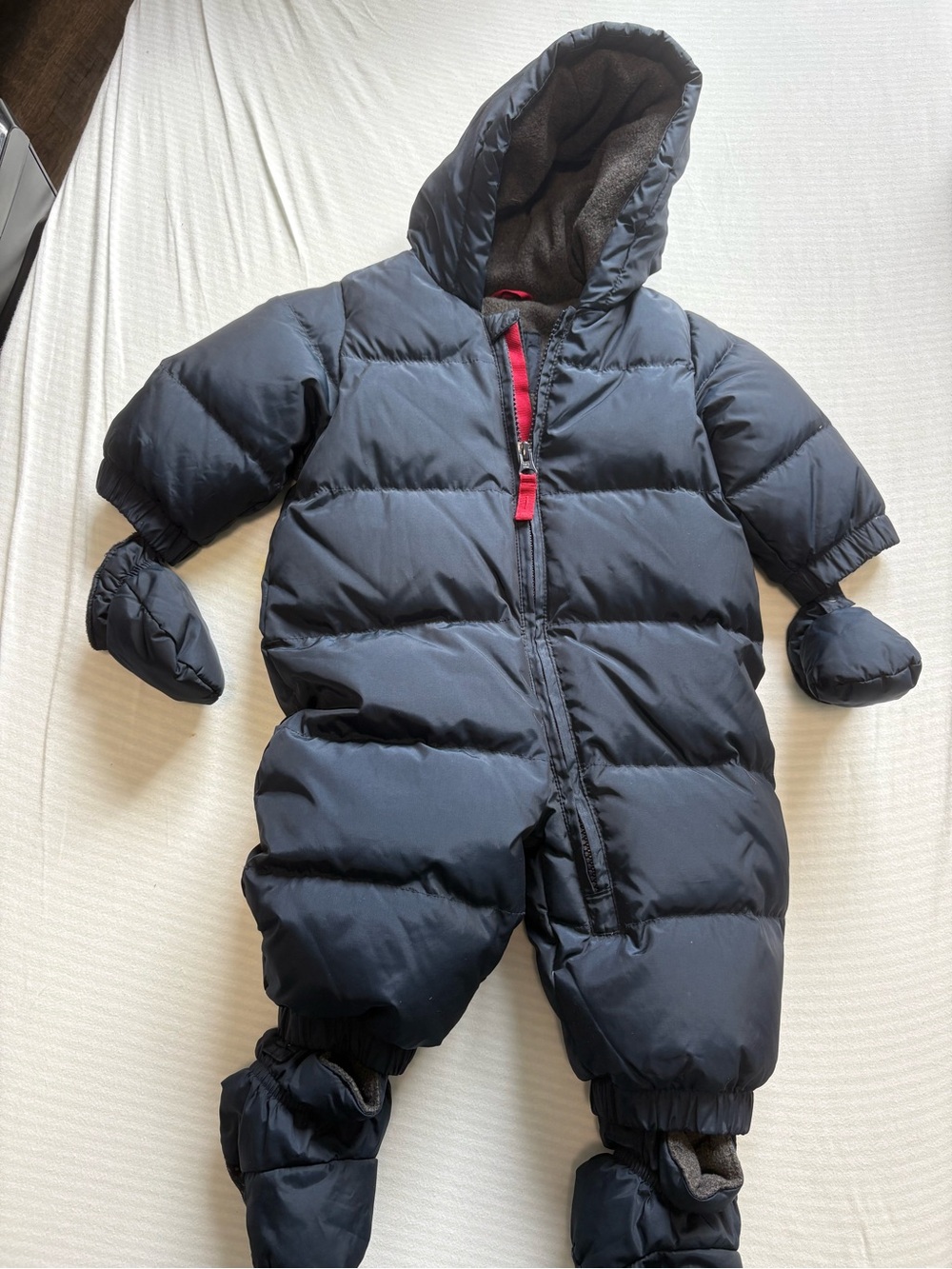 GAP Navy Puffer One-Piece Snowsuit with Hood